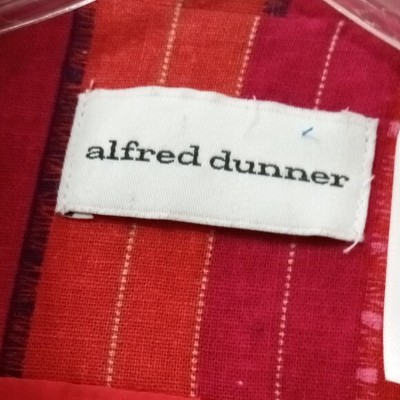 Alfred Dunner Lined Beaded LinenPatchwork Blazer Jacket Size 10 Button Front - Picture 4 of 11